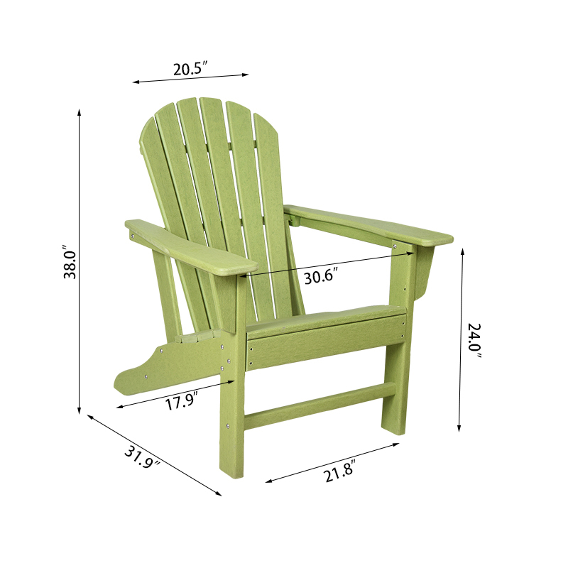 키 큰 등받이 수정 Adirondack 의자