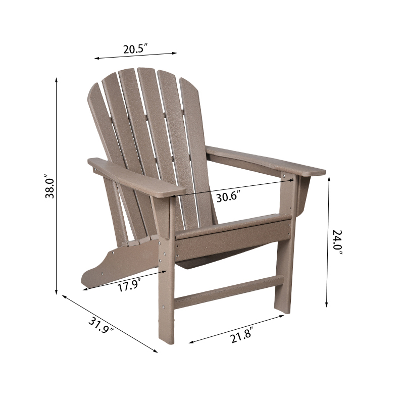 키 큰 등받이 수정 Adirondack 의자