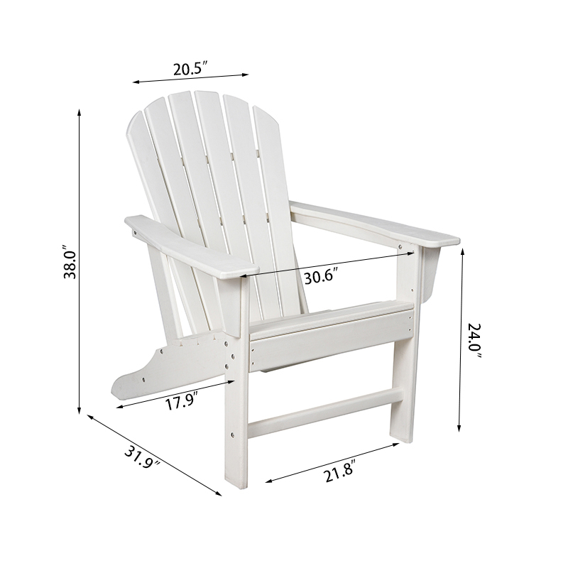 키 큰 등받이 수정 Adirondack 의자