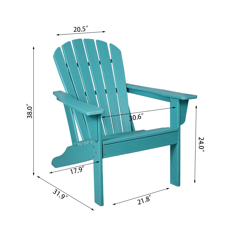 키 큰 등받이 수정 Adirondack 의자