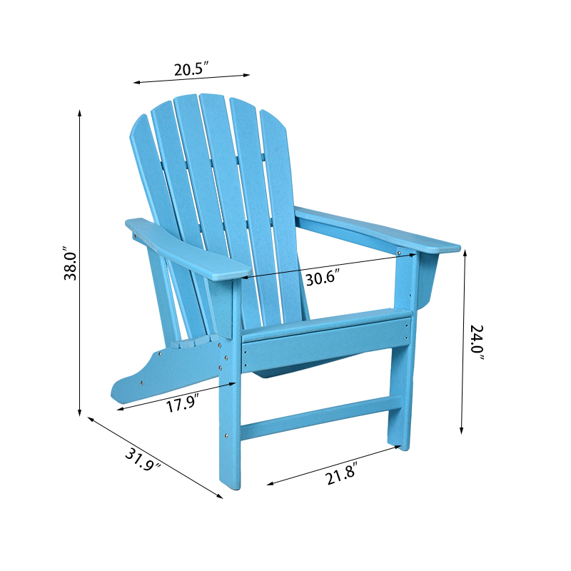 키 큰 등받이 수정 Adirondack 의자