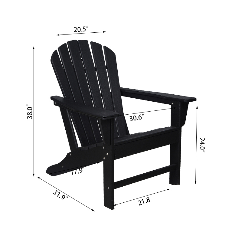 Adirondack 의자 및 타원형 테이블 세트 수정