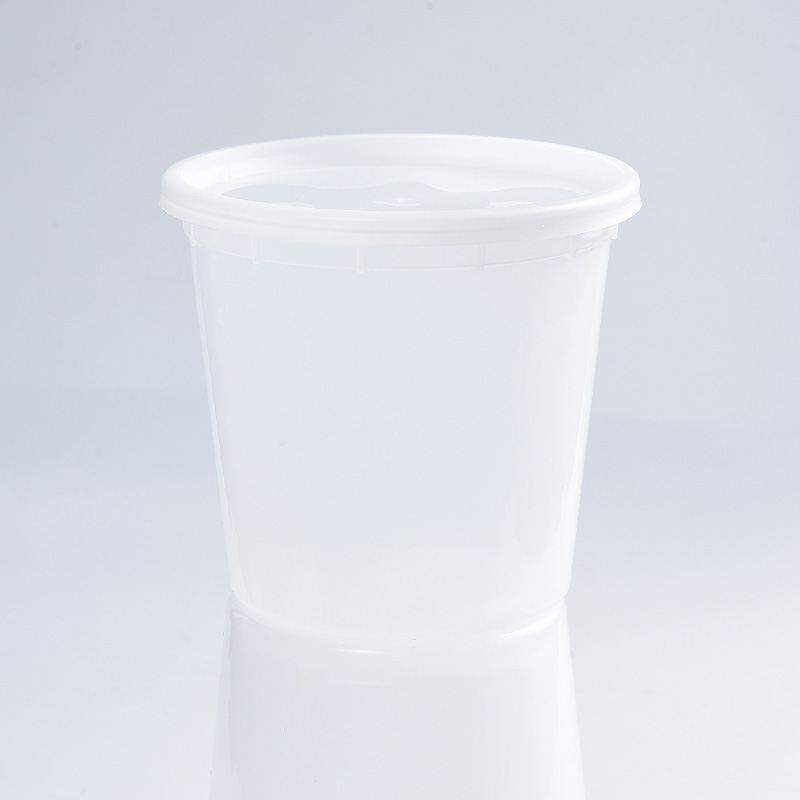 누출 방지 뚜껑이 있는 일회용 플라스틱 컵